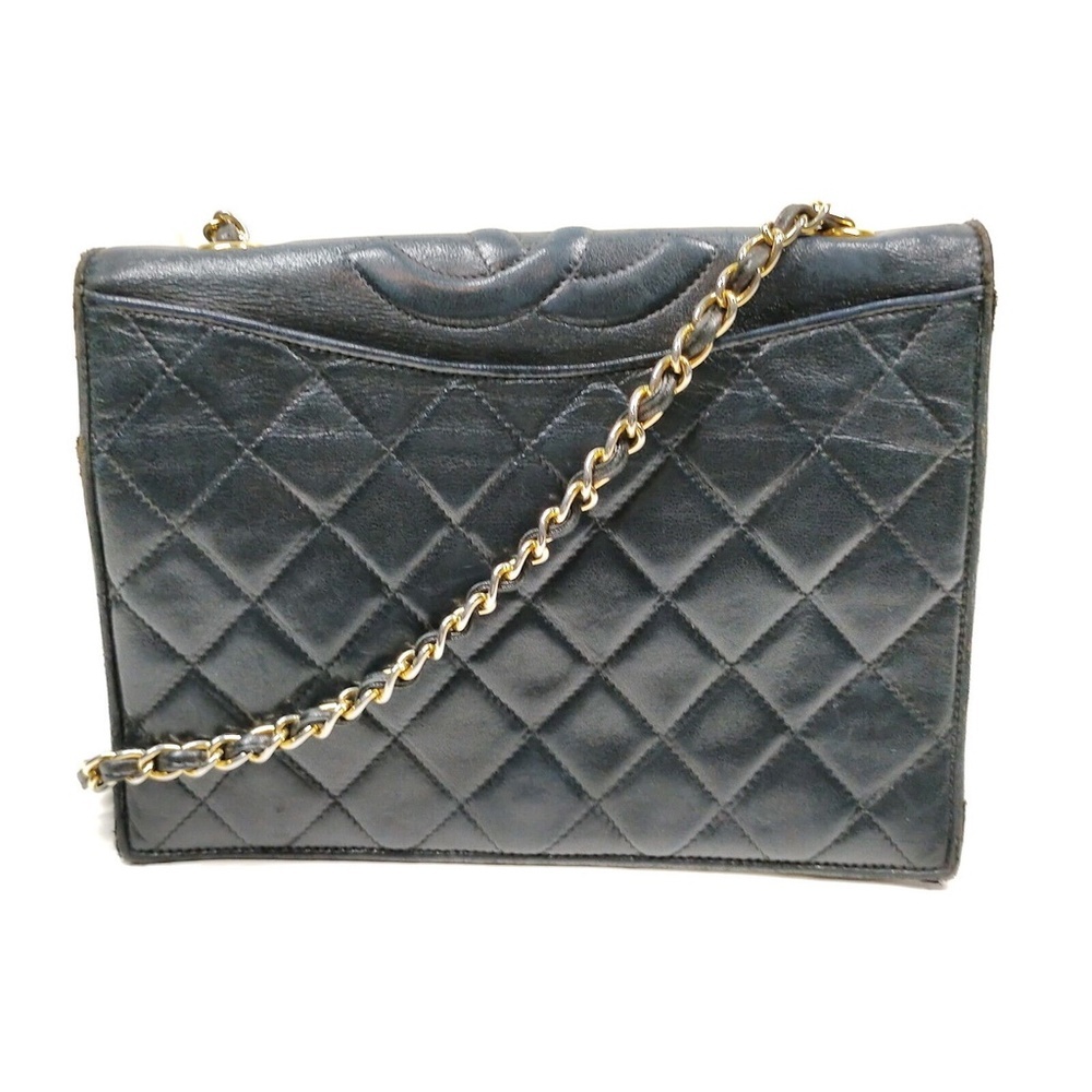 Chanel Navy Blue Lambskin leather Bag